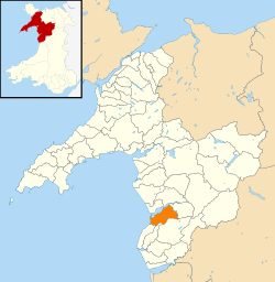 Wales Gwynedd Community Arthog map